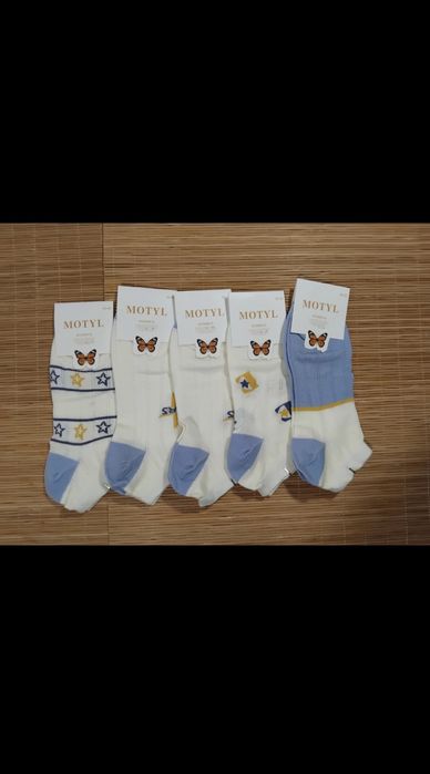 5 Par Skarpety Damskie Stopki Bawełniane 39-42