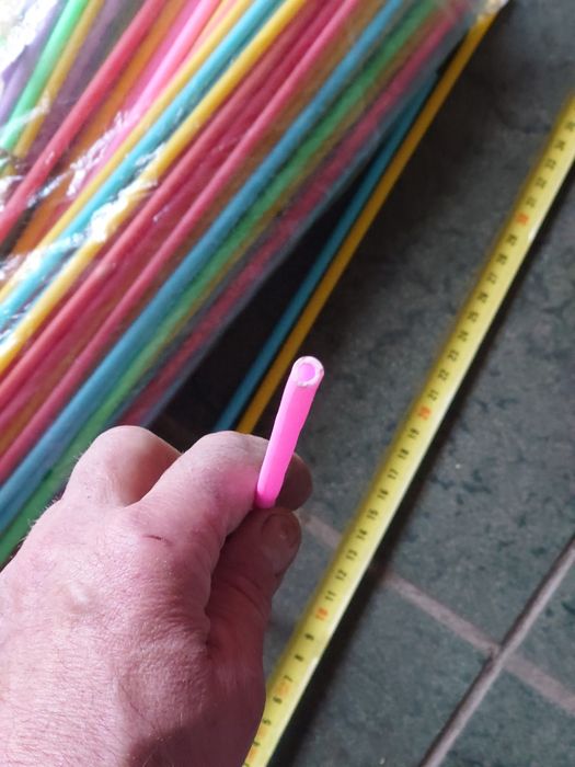 Patyczki plastikowe 38 cm, rurka 6mm