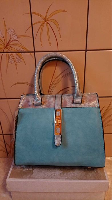 Torebka Blumari turkusowa