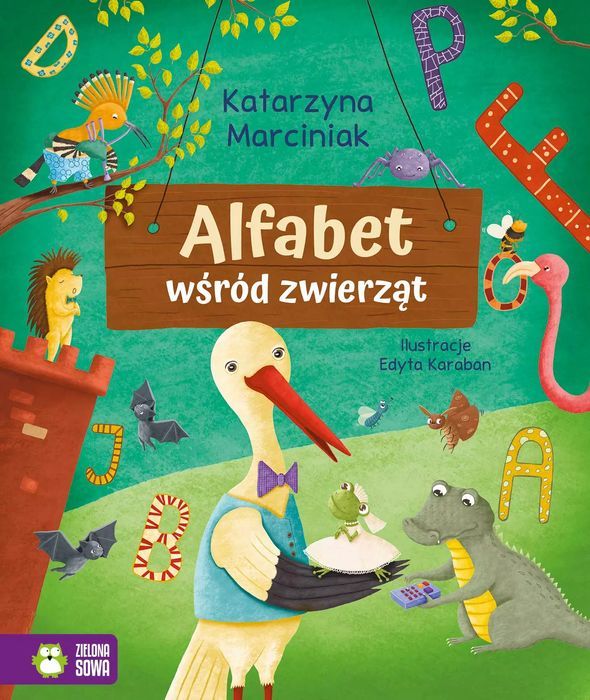 Alfabet wśród zwierząt. Zielona Sowa