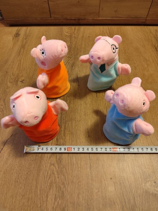 Świnka Peppa cała rodzinka pluszowe pacynki