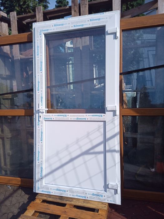 KR HAUS Drzwi 100x210 / 100x200 zewnętrzne NOWE pcv białe POZNAŃ