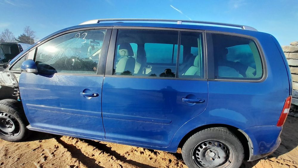 VW TOURAN I DRZWI LEWY TYŁ TYLNE LEWE KOMPLETNE LL5M nr. TOU1