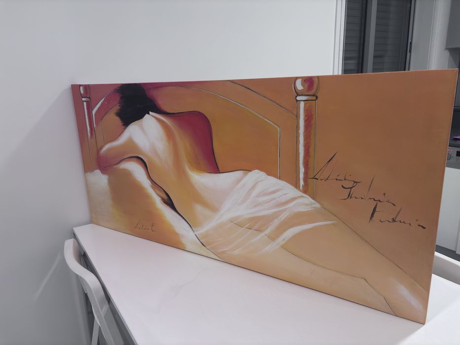 Quadro decorativo grande – figura feminina reclinada
