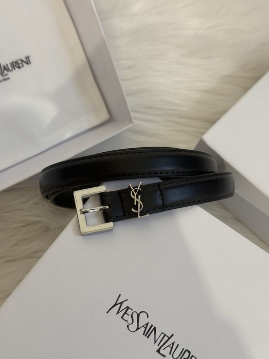 pasek YSL srebrny 95cm (1,8)