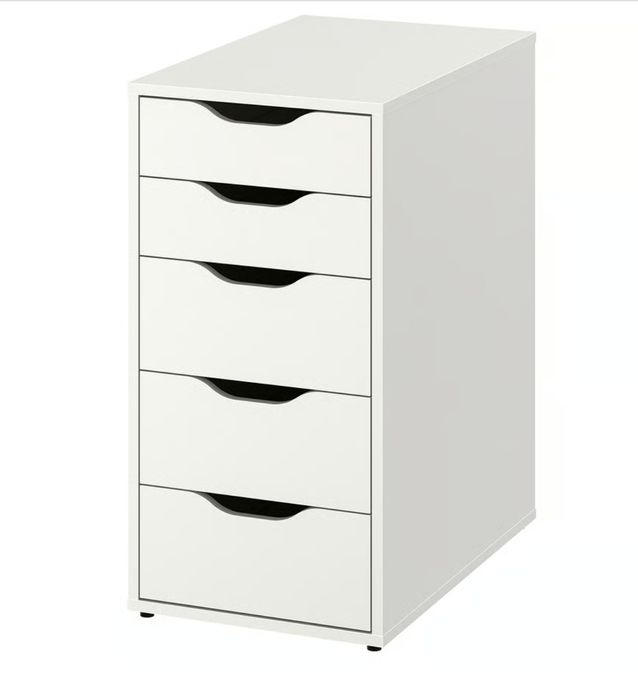 Biurko 3m, 2 szafeczki Alex Ikea, blat od stolarza, nóżka