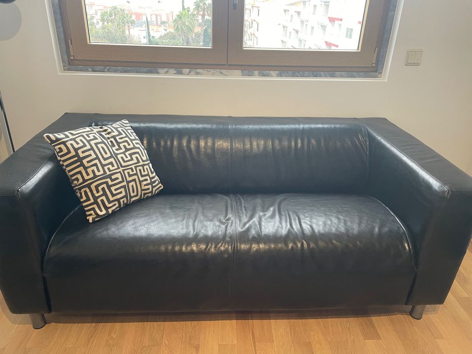 Sofá de pele genuína Ikea tipo Klippan
