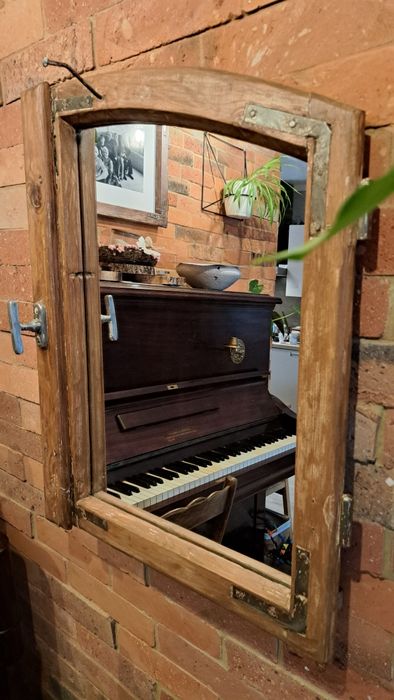 Lustro z duszą rękodzieło ze starych ram okiennych Vintage Retro Loft
