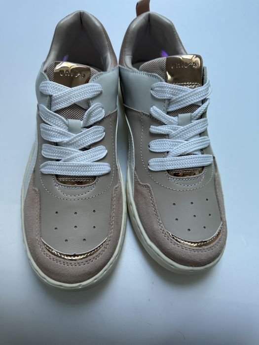 Nowe sneakersy buty damskie  40 beżowe skora outlet