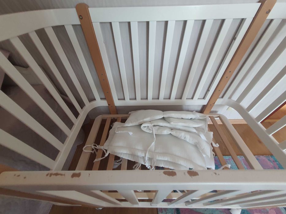 Дитяче ліжечко Верес, серія Монако з колесами та маятником з дерева