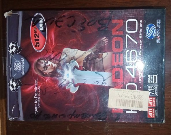 Видеокарта Radeon HD 4670 (512 mb)+CCD диск