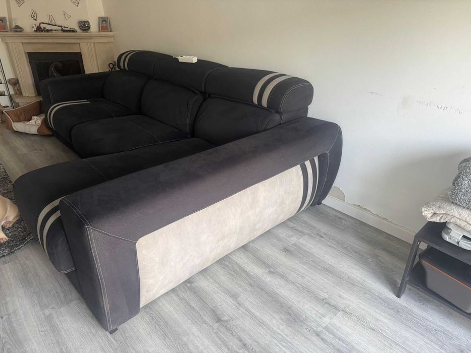 Sofá 3 lugares com chaise long