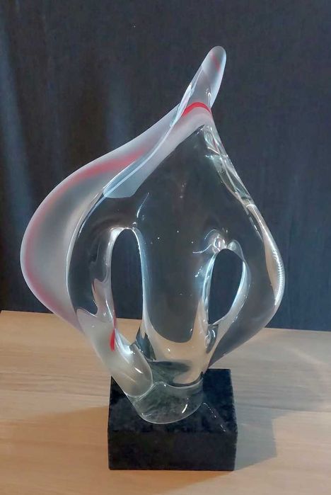 Szkło artystyczne szklana rzeźba forma Henryk Rysz Huta Sabina