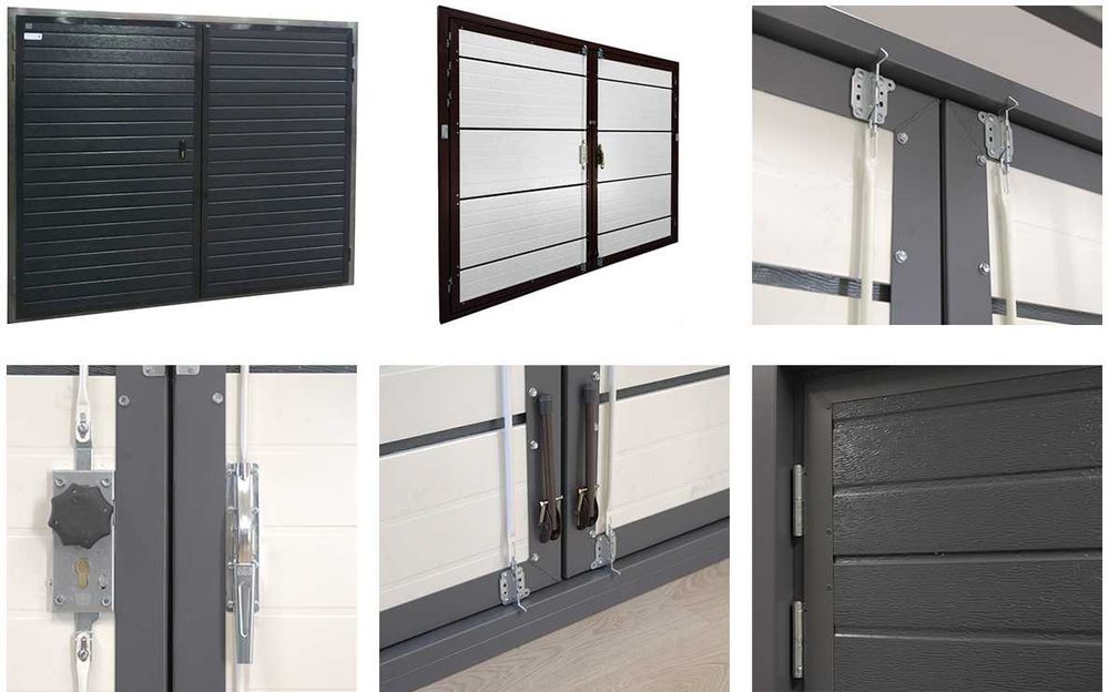 Brama Garażowa Rozwierna z Panelem Ocieplana Złoty dąb Drzwi Garażowe