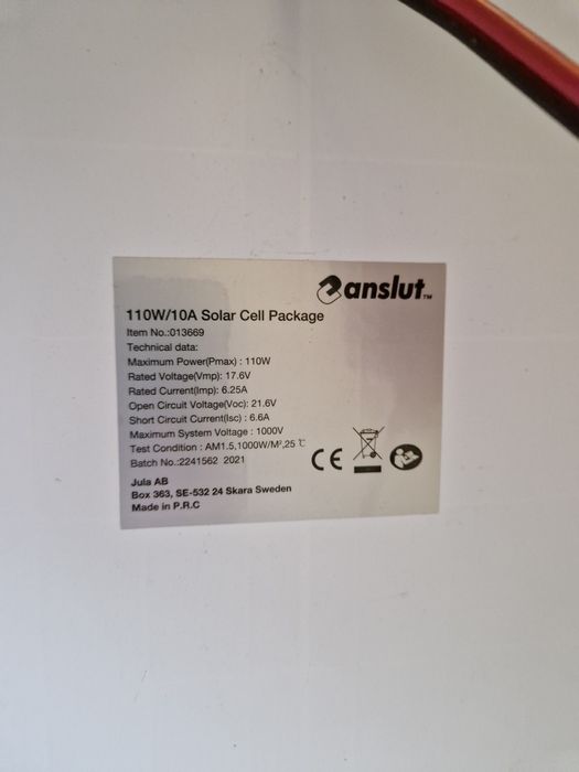 Panel słoneczny  110w, pwm camper niewiadow