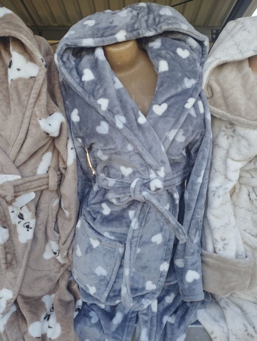 Szlafrok damski Angora gruby mega