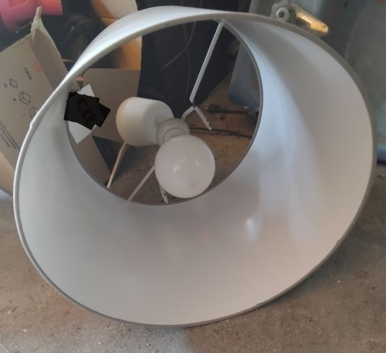 Candeeiro cinza 35 cm diâmetr.