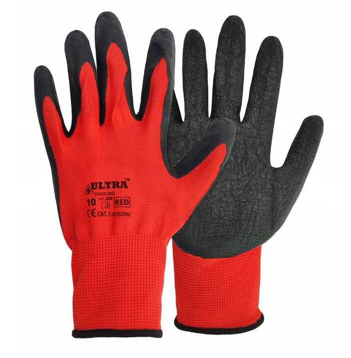 Rękawice rękawiczki ochronne wampirki robocze WYSYŁKA GRATIS czerwone