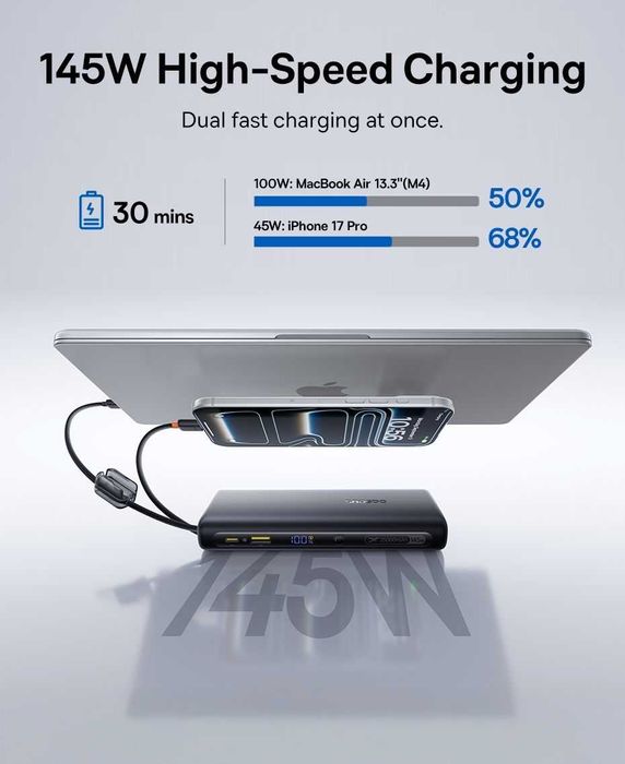 Повербанк Baseus 25000 мАч 145 Вт для ноутбукаа