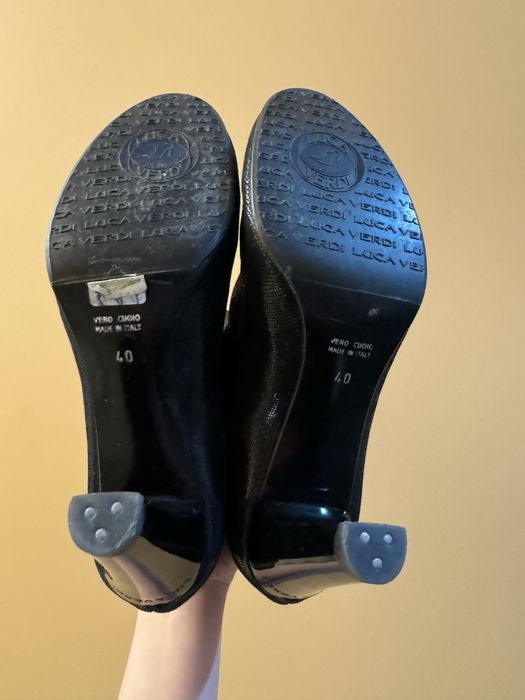 Luca Verdi чорні ботильйони черевики ботинки ботильйоны 40 черные