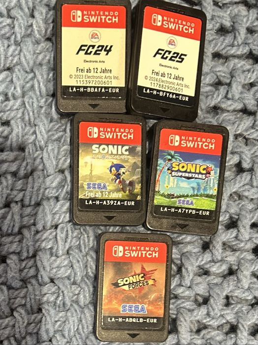 FC 24 e 25 / Sonic (Superstars e Frontiers) - Switch (sem capa)
