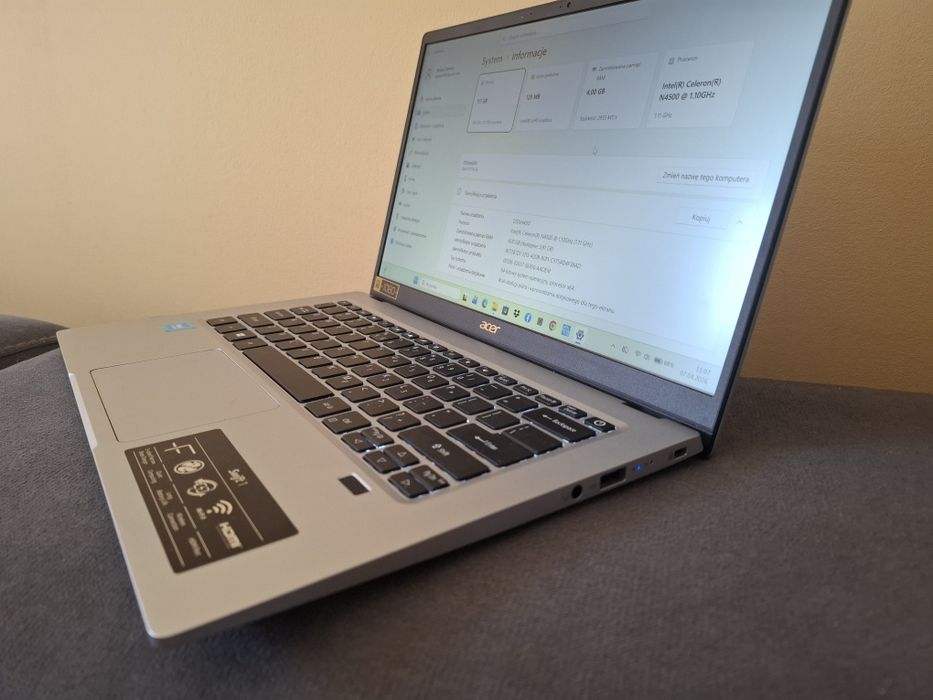 Laptop Acer Swift 1 | Aluminium | Cienki i Lekki | Stan BDB . KRK