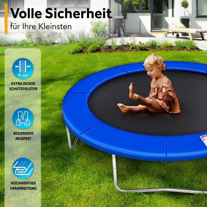 Osłona sprężyn krawędzi do trampoliny 305cm 10FT niebieska 500D PVC UV