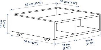 Arrumação para debaixo da cama com rodas