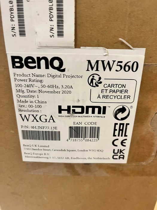 Projektor rzutnik Benq MW560 - mało używany
