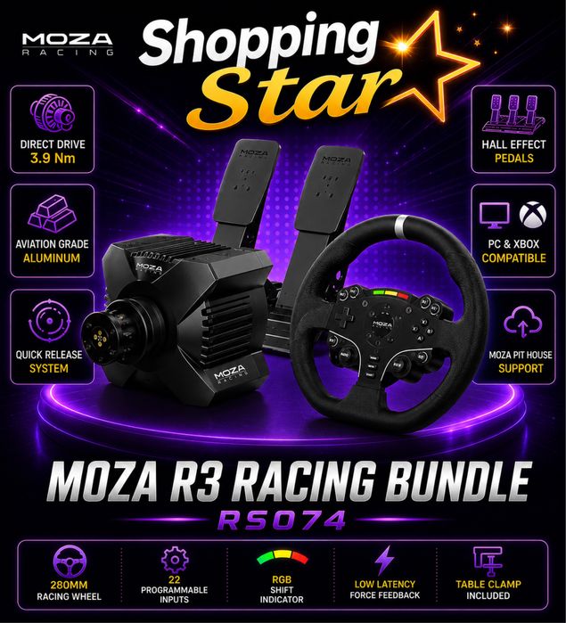 Кермо MOZA R3 Racing Bundle (PC/Xbox)(RS074) • Нове!