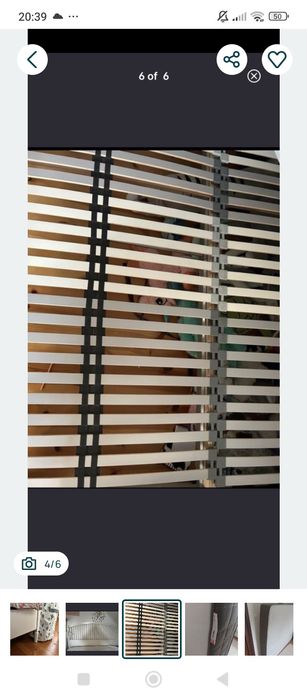 Łóżko Ikea drewniane 160x200cm + stelaż i materac Hovag