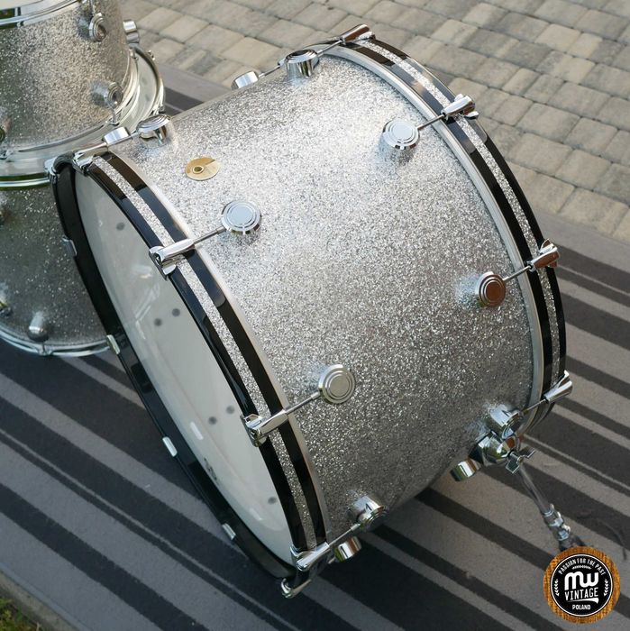 ‼️ Perkusja Hayman Vibrasonic 24", 13", 16" Silver Sparkle Vintage ‼️