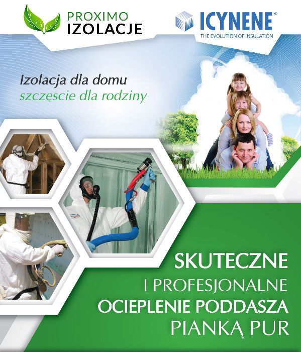 Termoizolacja pianą PUR, Ocieplenie poddaszy - NOWE NIŻSZE CENY !!!