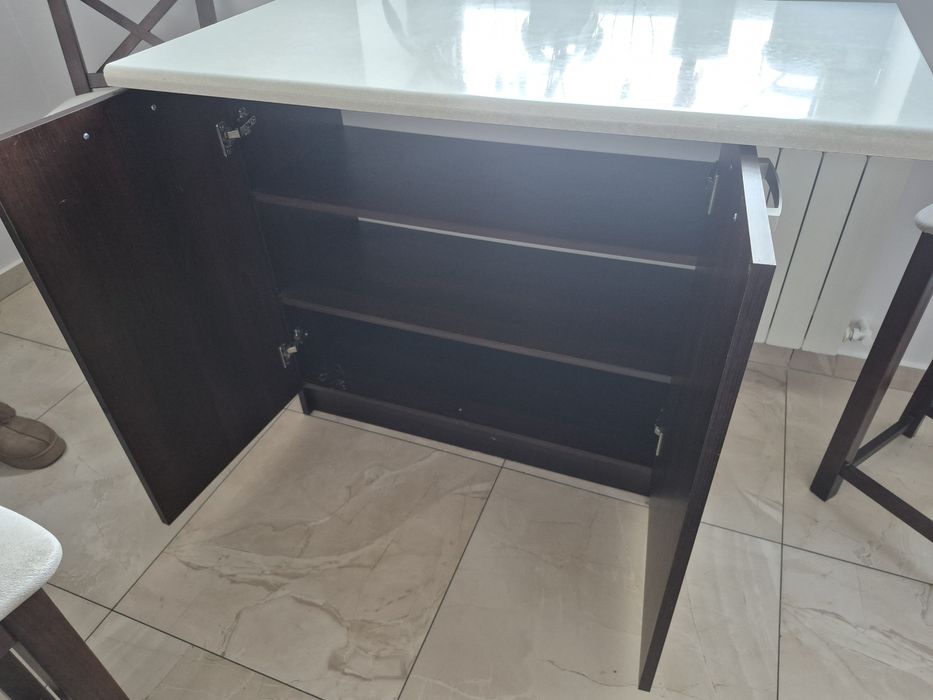 Wyspa stół i 4 hokery krzesła kuchenne meble