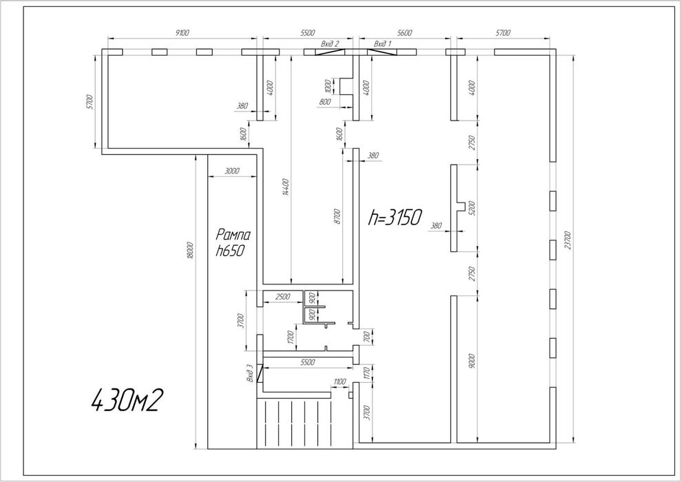 Оренда комерційного приміщення 430м2
