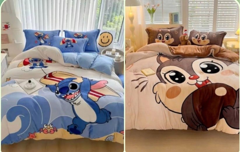 Велюрові полуторні комплекти для дітей, в асортименті