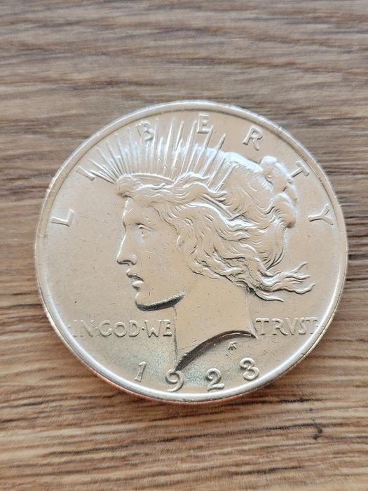 1 Dolar Pokoju 1923 r. Oryginał w bardzo dobrym stanie