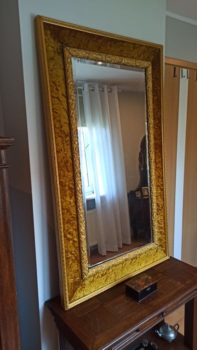Lustro z duszą i bogatą historią,duże.  Unikat z XIX w. Oryginał