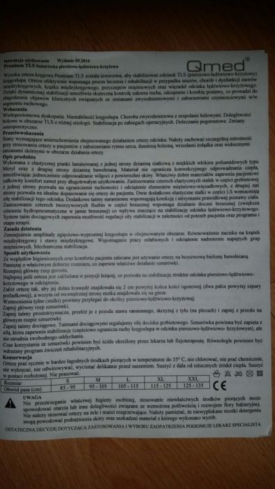Wysoka orteza kręgowa