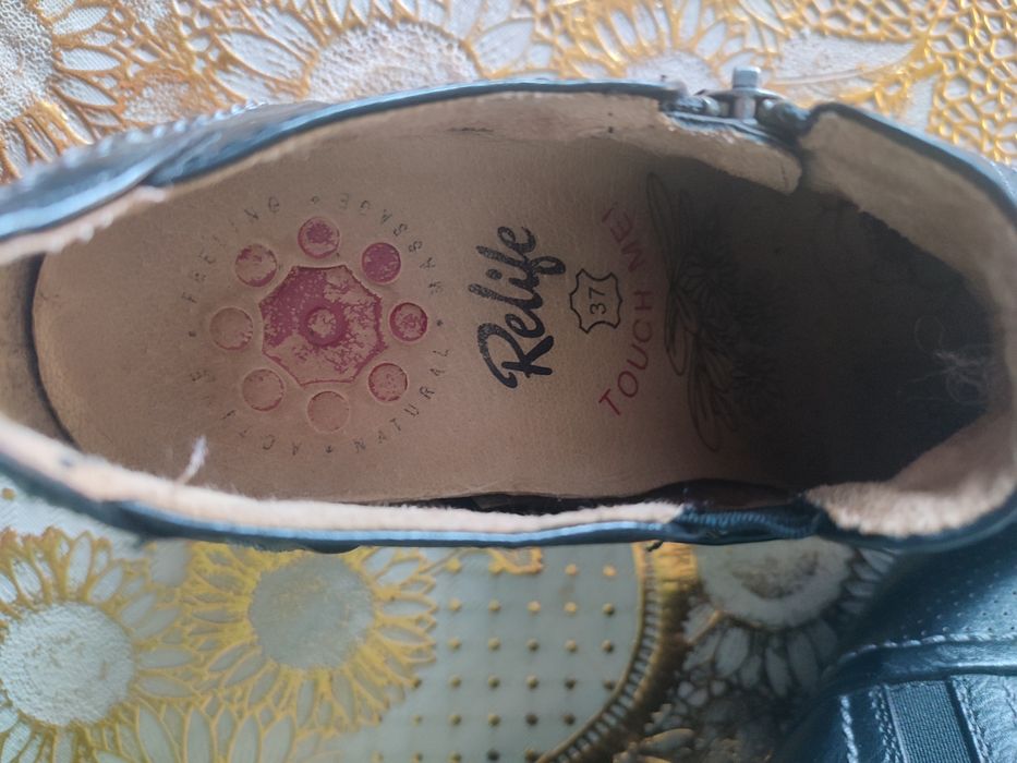 Туфлі, черевики reliefe,  шкіряні 25см