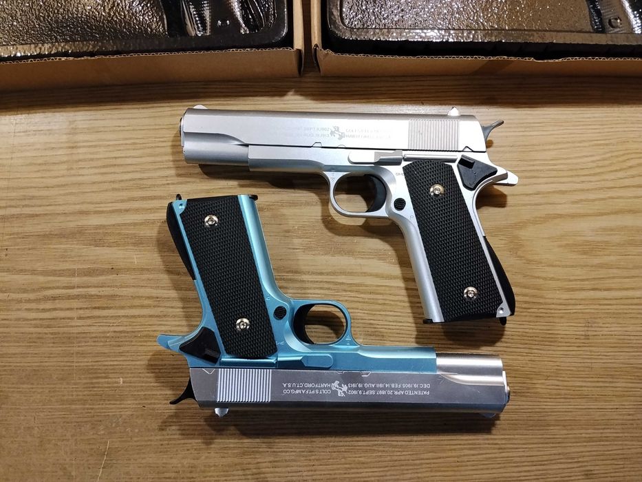 Пистолет детский игровой металлический на пульках (с деффектом) Кольт 1911 Colt