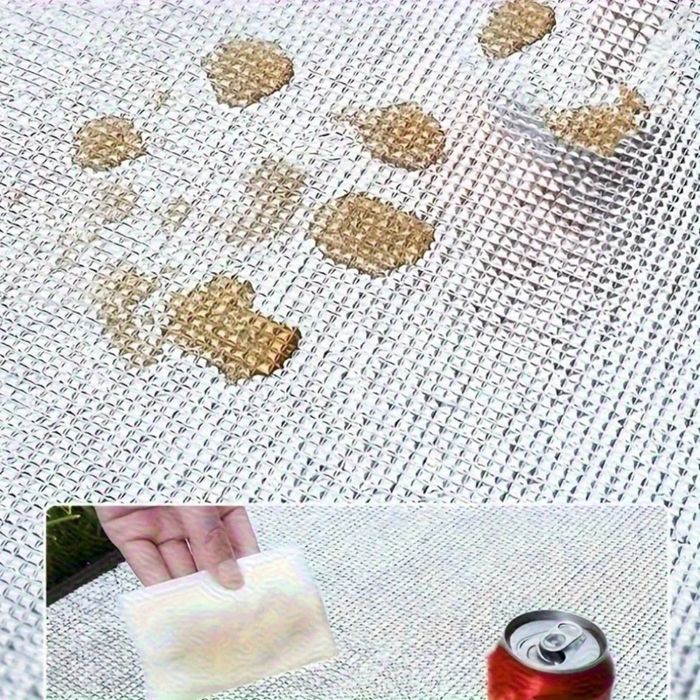 Килимок 2м.×2м. Міцна Алюмінієва Фольга та ЕРЕ тканина. НОВИЙ.