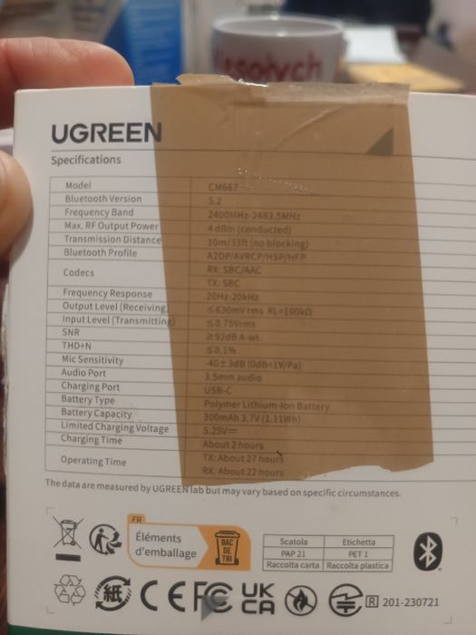 UUgreen Bluetooth Audio nadajnik/odbiornik CM667.