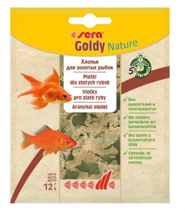 Sera pokarm dla złotych rybek płatki 12g
