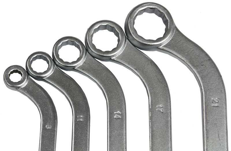 Klucze oczkowe 5 sztuk 8-22 mm komplet zestaw klucz płaskie Mocne