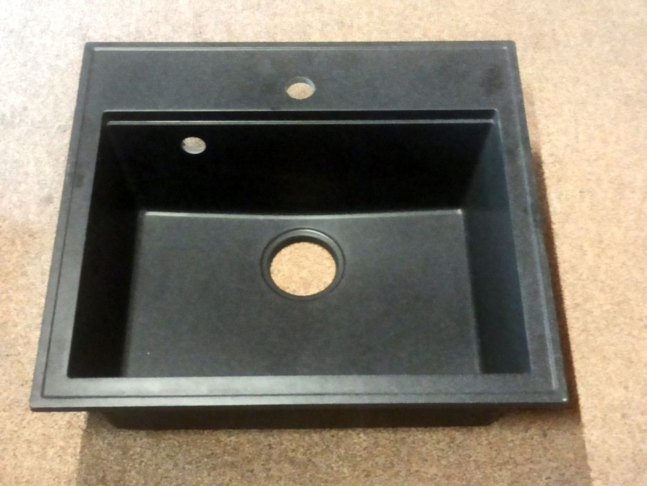 Zlew jednokomorowy granitowy 56x51 cm