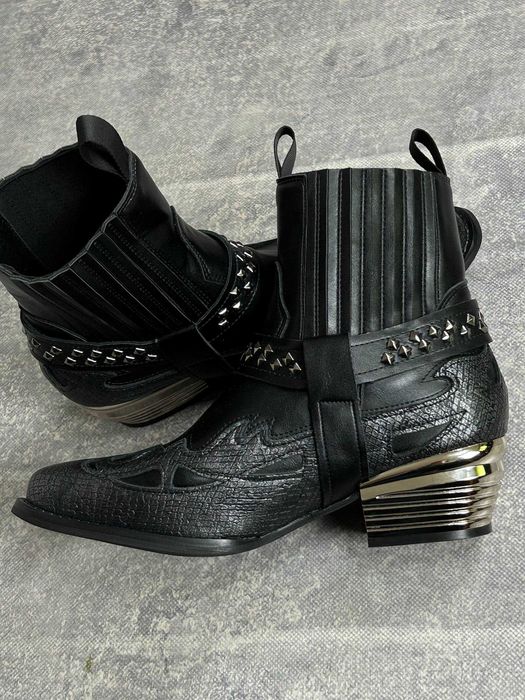 Черевики indie sleeze казаки hedi boy archive boots black чорні: 3