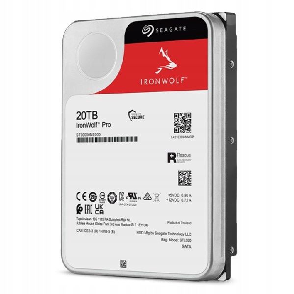 Dysk Twardy Seagate 20Tb Sata Iii 3,5" Uszkodzony