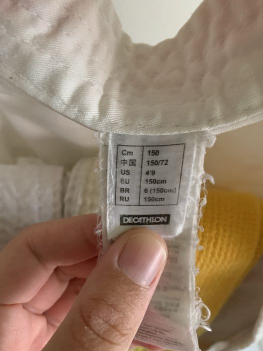 fato de judo criança (150cm - 13/14 anos) completo + 3 fitas