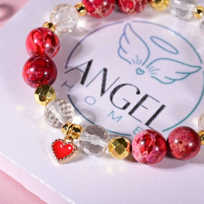 bransoletka jaspis czerowony oceaniczny, cytryn